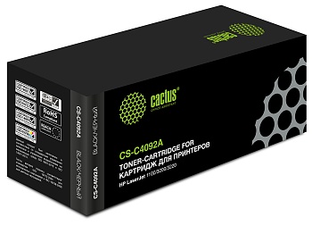 Картридж лазерный Cactus CS-C4092A C4092A черный (2500стр.) для HP LJ 1100/3200/3220