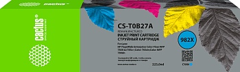 Картридж струйный Cactus CS-T0B27A 982X голубой (223мл) для HP PageWide 765dn/780 Enterprise Color