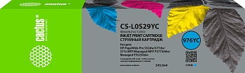 Картридж струйный Cactus CS-L0S29YC 976YC голубой (245мл) для HP PageWide P55250dw/P57750dw