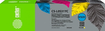 Картридж струйный Cactus CS-L0S31YC 976YC желтый (245мл) для HP PageWide P55250dw/ P57750dw MFP Managed