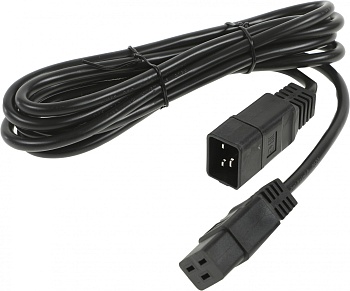 Шнур питания Hyperline PWC-IEC19-IEC20-3.0-BK C19-C20 проводник.:3x1.5мм2 3м 250В 16А (упак.:1шт) черный