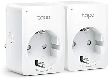 Умная розетка TP-Link Tapo P100(2-pack) EUBT Wi-Fi белый