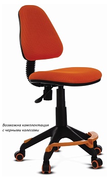 Кресло детское Бюрократ KD-4-F оранжевый TW-96-1 крестов. пластик подст.для ног