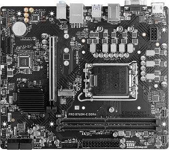 Материнская плата MSI PRO B760M-E DDR4 Soc-1700 Intel B760 2xDDR4 mATX AC`97 8ch(7.1) GbLAN+VGA+HDMI