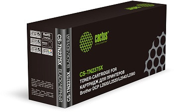 Картридж лазерный Cactus CS-TN2375X TN-2375 черный (5200стр.) для Brother DCP L2500/L2520/L2540/L2560